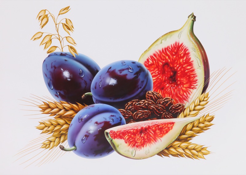 Pflaume Feige — Illustration von Walter Pepperle, Frankfurt am Main
