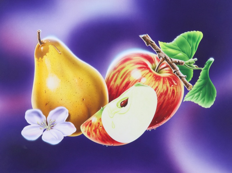 Birne Apfel — Illustration von Walter Pepperle, Frankfurt am Main