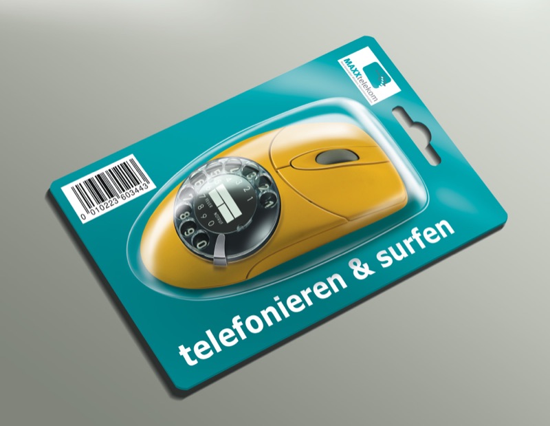 Telefonieren Und Surfen — illustrazione di Walter Pepperle, Francoforte sul Meno
