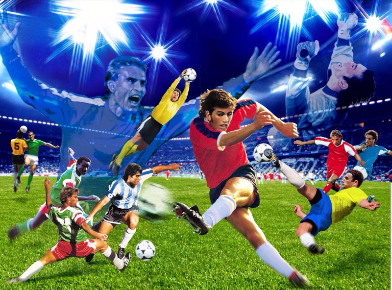 Faszination Fussball — Illustration von Walter Pepperle, Frankfurt am Main