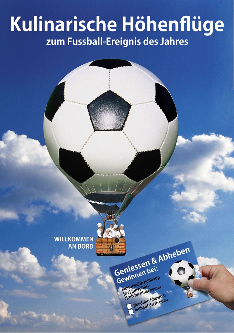 Fussball Kulinarisch — Illustration von Walter Pepperle, Frankfurt am Main