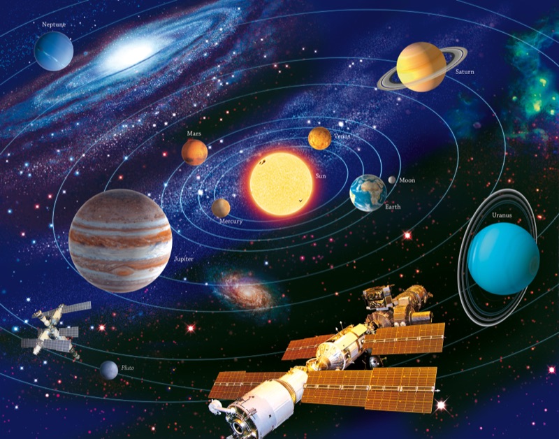 Sonnensystem — Illustration von Walter Pepperle, Frankfurt am Main
