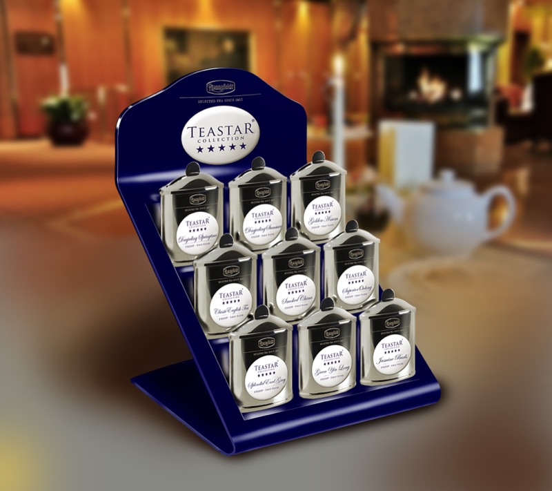 Display Teastar — Packungsdesign von Walter Pepperle, Frankfurt am Main