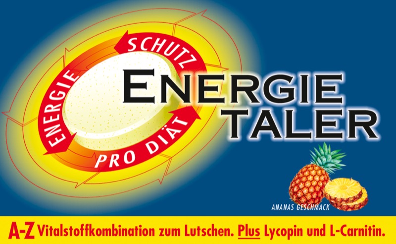 Energietaler — Packungsdesign von Walter Pepperle, Frankfurt am Main
