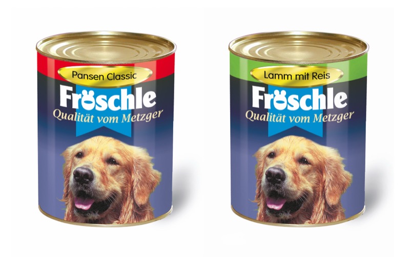 Fröschle Tiernahrung — Packungsdesign von Walter Pepperle, Frankfurt am Main