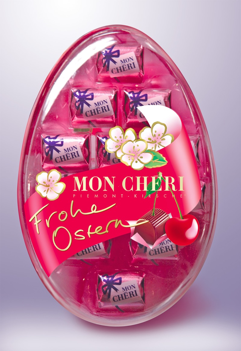 Mon Cheri Ei — Packungsdesign von Walter Pepperle, Frankfurt am Main