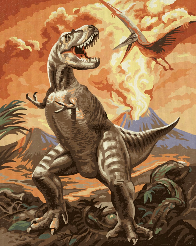 Tyrannosaurus Rex — ilustración de Walter Pepperle, Fráncfort del Meno