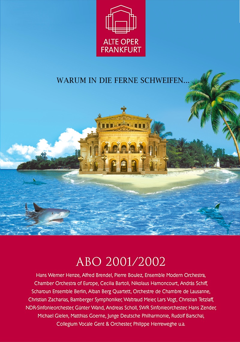 Alte Oper — motivo per manifesto di Walter Pepperle, Francoforte sul Meno