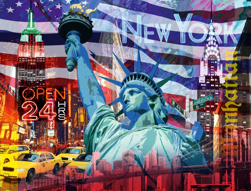 New York — motivo per manifesto di Walter Pepperle, Francoforte sul Meno