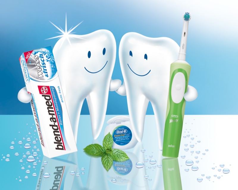 Oral B — motivo per manifesto di Walter Pepperle, Francoforte sul Meno