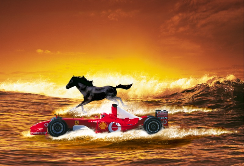 Shell Formel1 — motivo per manifesto di Walter Pepperle, Francoforte sul Meno