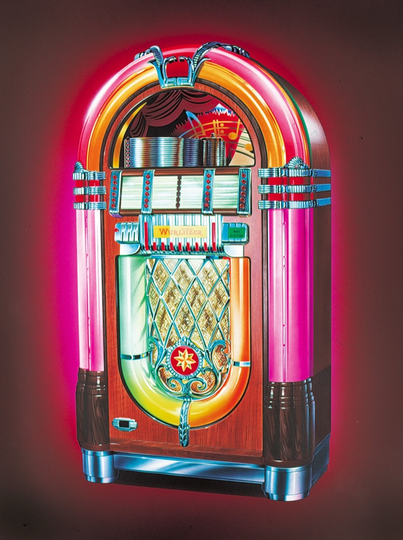 Wurlitzer — motivo per manifesto di Walter Pepperle, Francoforte sul Meno