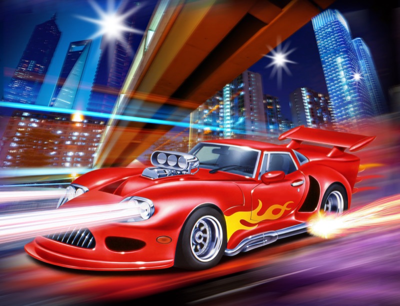 Red Racer — technische Illustration von Walter Pepperle, Frankfurt am Main