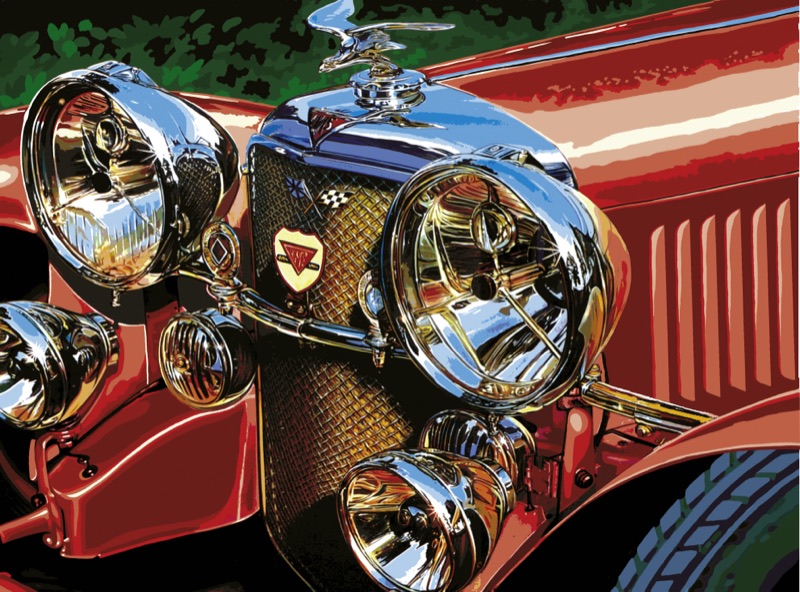 Alvis Roadster — technische Illustration von Walter Pepperle, Frankfurt am Main