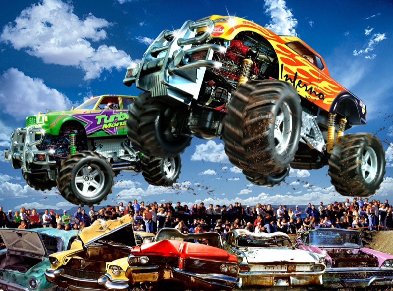 Monster Trucks — technische Illustration von Walter Pepperle, Frankfurt am Main